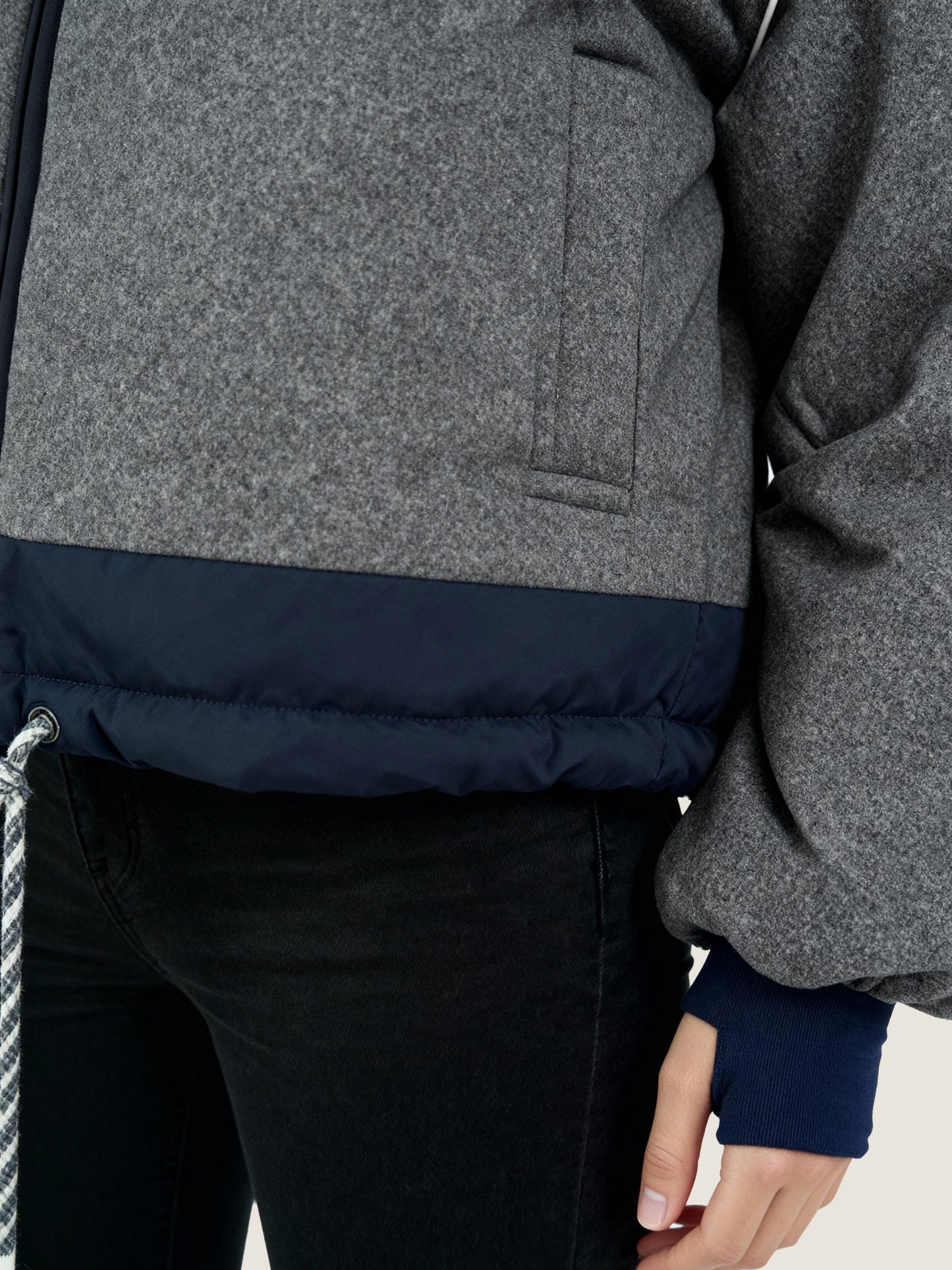 Contrast Trim Down Jacket M31N