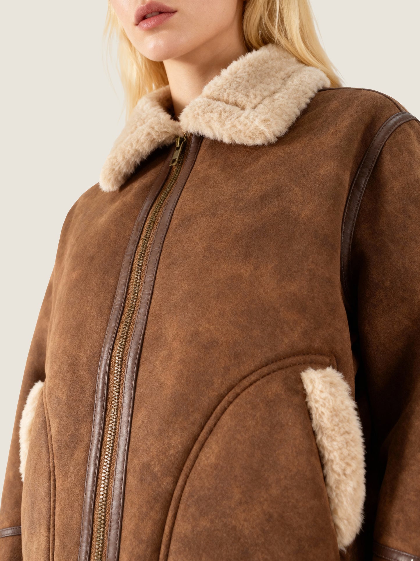 Panelled Aviator Jacket M31N