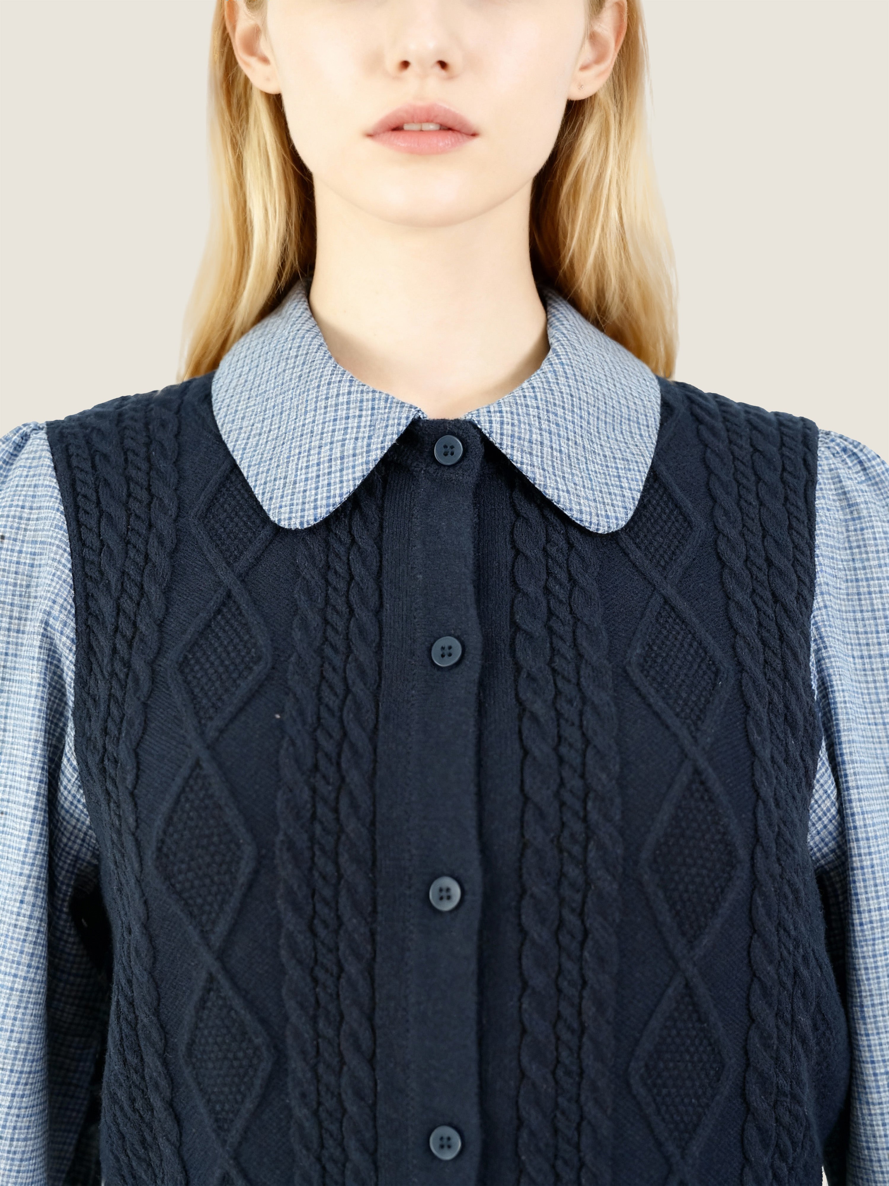Collared Knit Cardigan