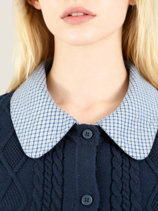 Collared Knit Cardigan