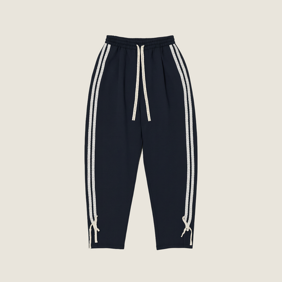 Women's Drawstring Sweatpants with Side Stripes and Tie Cuffs-Trendy Casual Joggers A10080