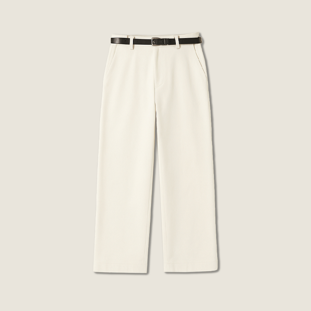 Women's Casual Wide-Leg Pants with Belt A10182