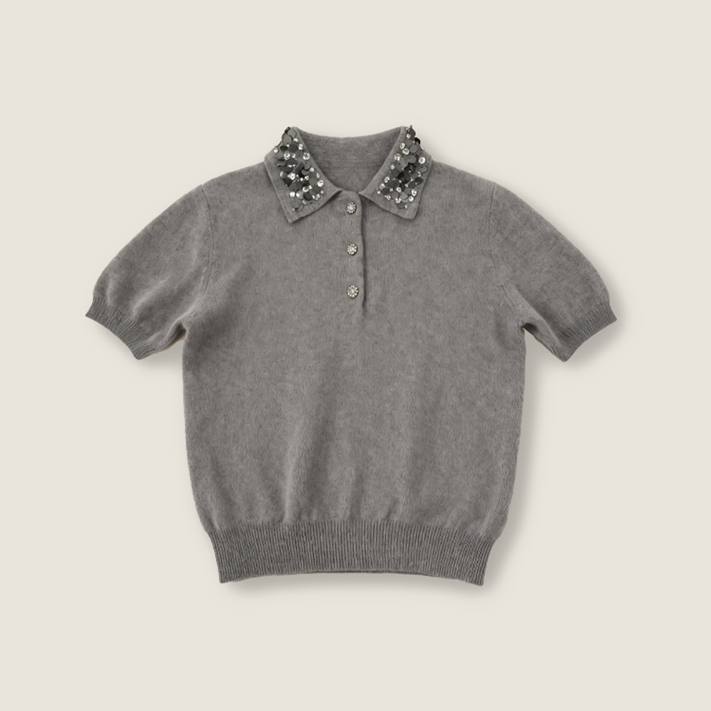 Cashmere-Wool Polo A10410