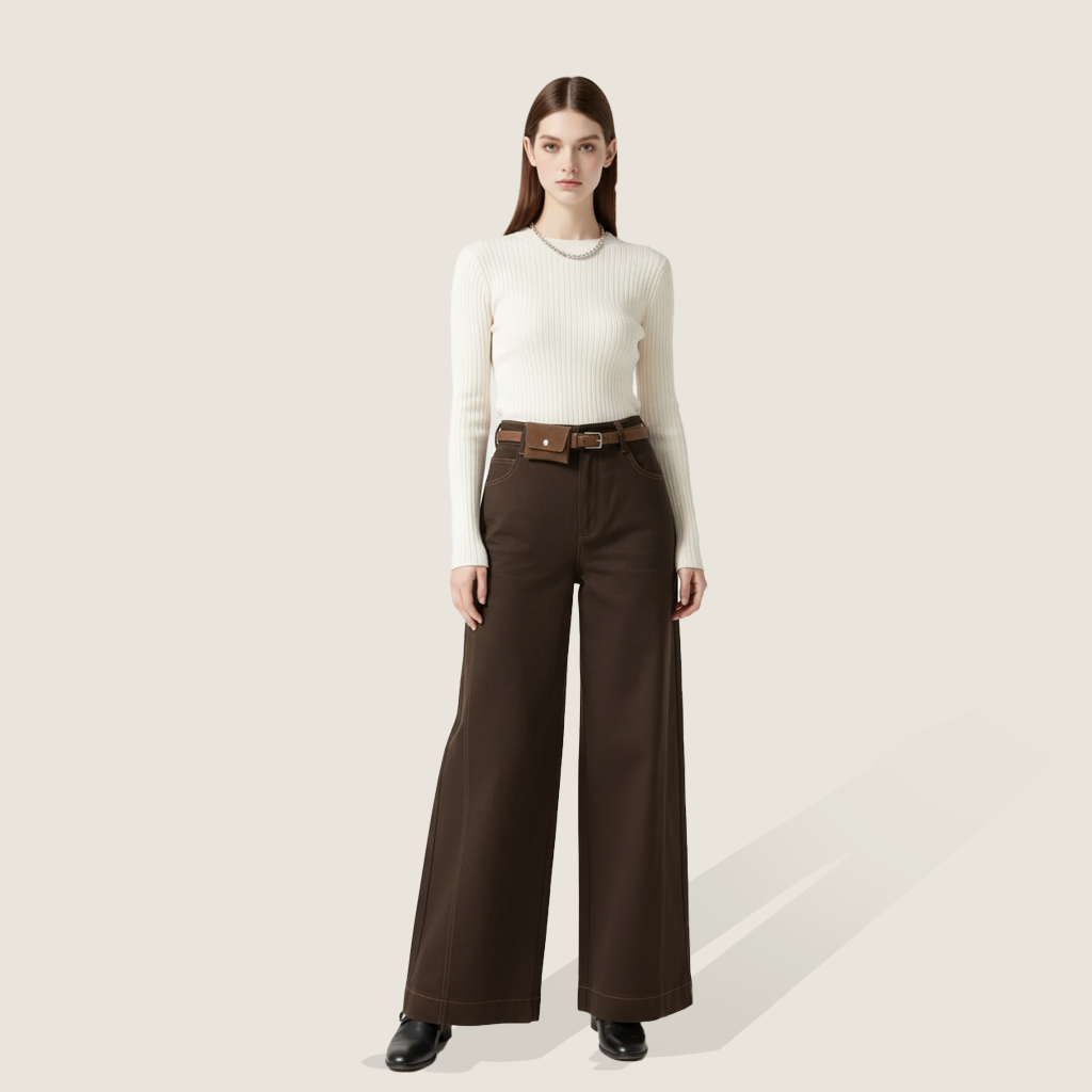 Cotton Wide-Leg Pants M31N