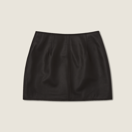 Women's Lambskin Leather Bodycon Skirt A10397