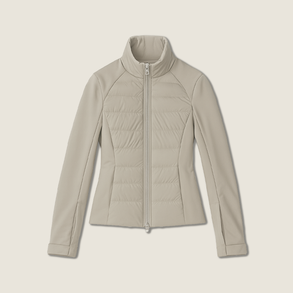 Women's Slim-Fit Quilted Zip-Up Outwear Sophisticated & Functional Design A10171