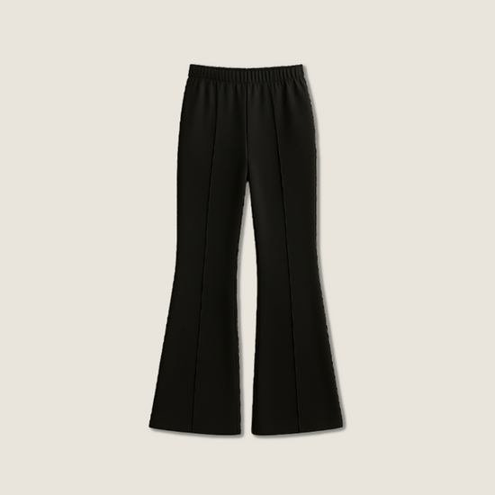 Women's High-Waisted Flare Pants-Sleek & Retro Silhouette A10188