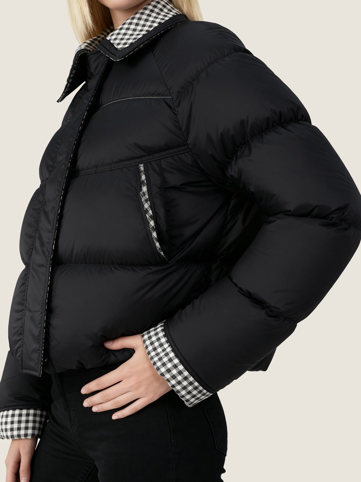 Reversible Checker Down Jacket M31N