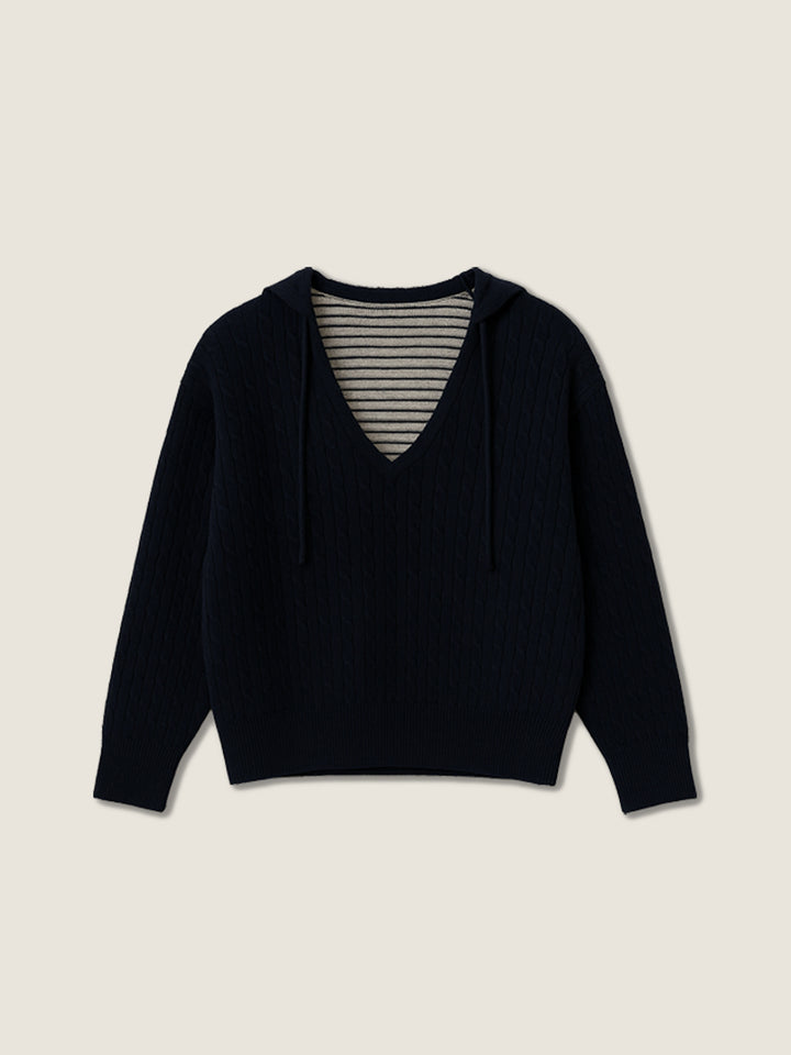 Hooded Wool Sweater M31N