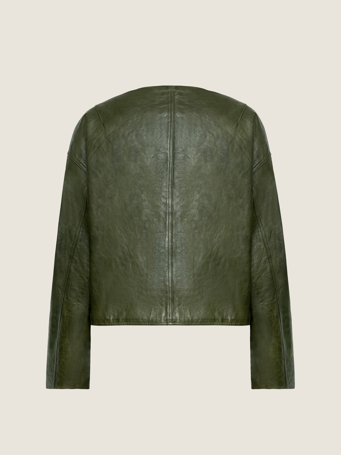 Olive Lambskin Button Jacket M31N