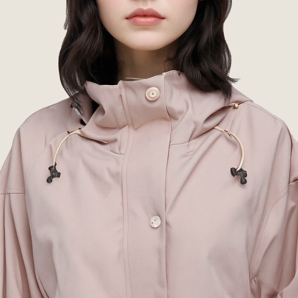 Women's Color-Block Lightweight Hooded Short Jacket A10170