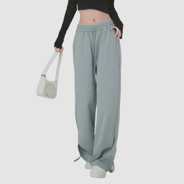 [M31N] Comfortable elastic waist warm-up pants in pastel colors 10073