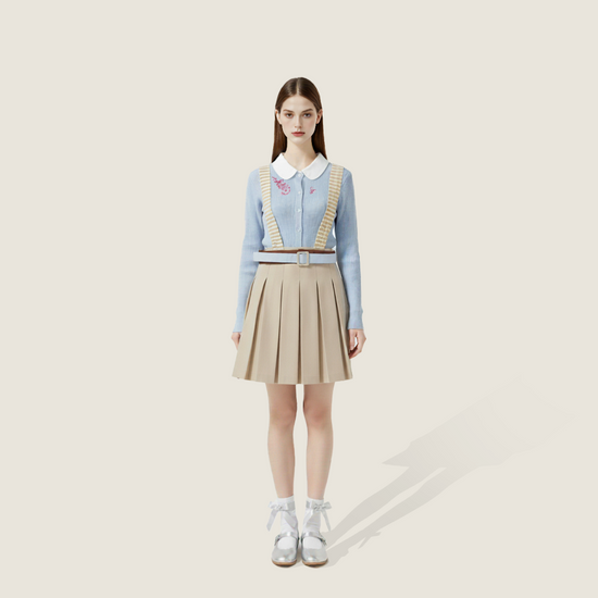 Knitted Top with Belted Skirt Twinset A93112