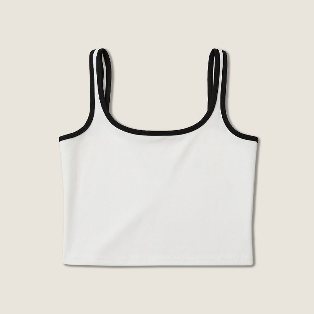 Contrast-Trim Tank Top A10082