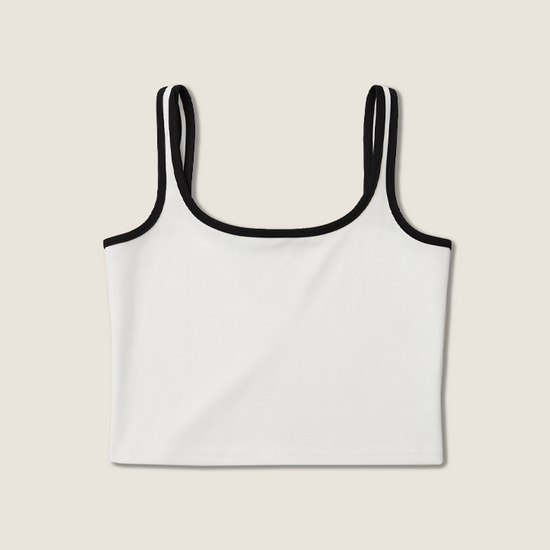 Contrast-Trim Tank Top A10082