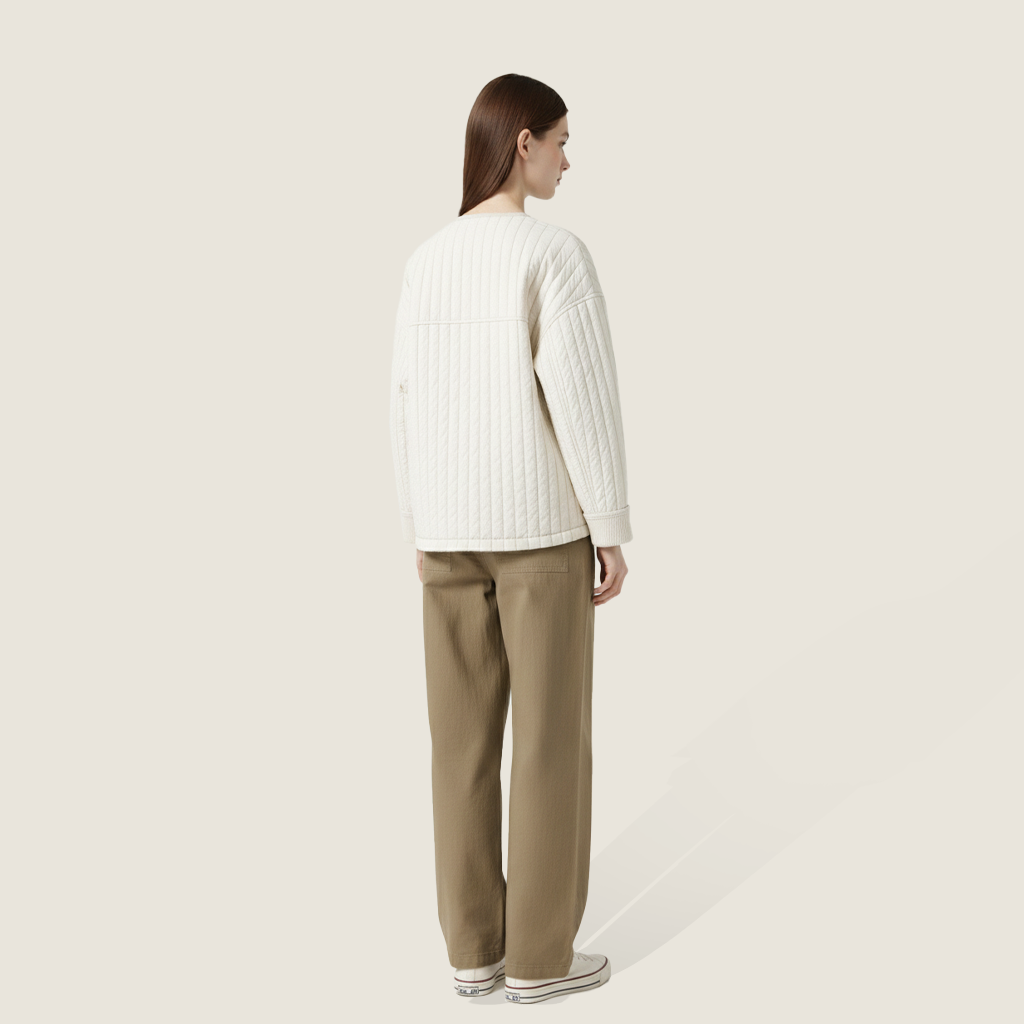 Quilted Cropped Jacket M31N