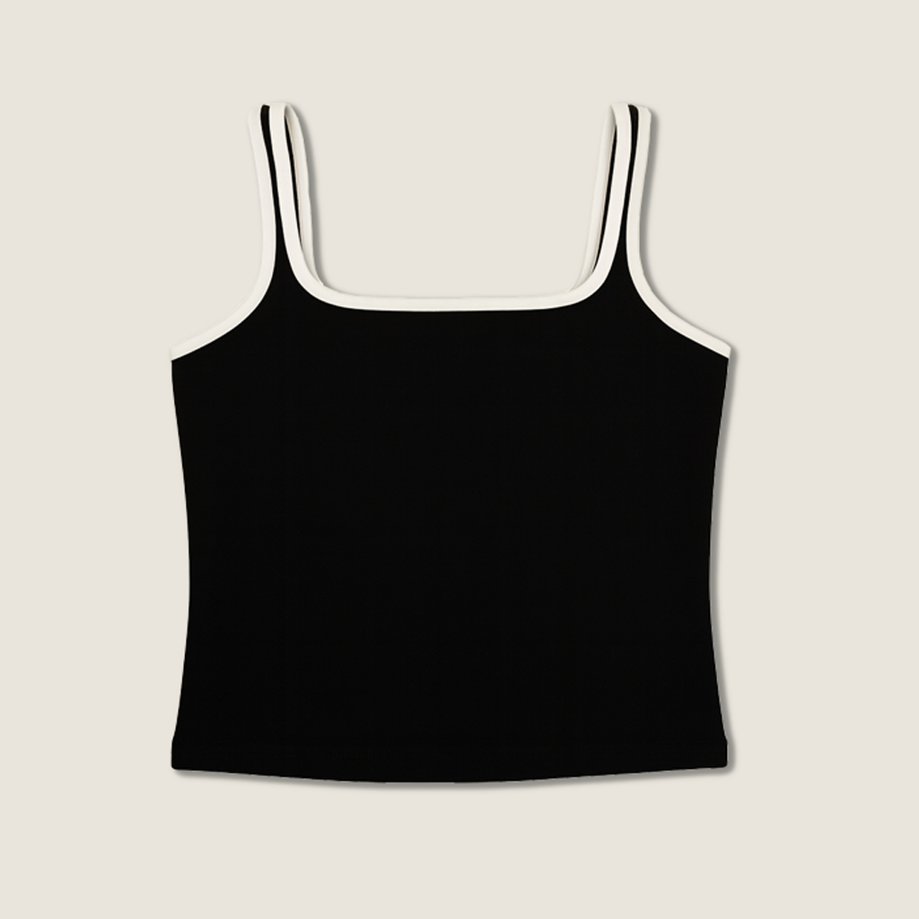 Contrast-Trim Tank Top A10082