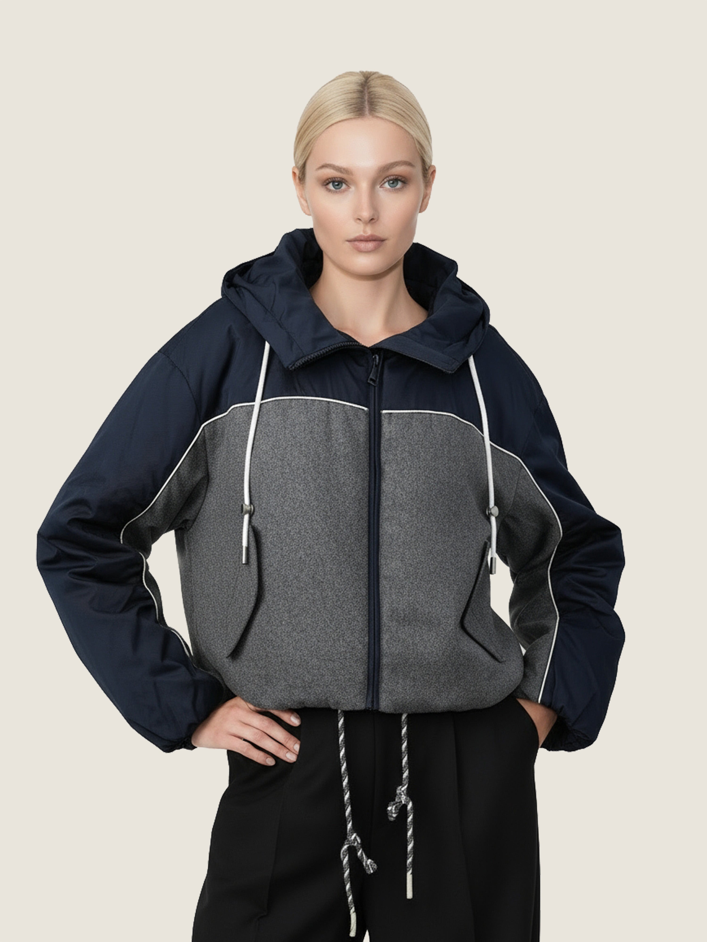 Two-Tone Down Jacket M31N