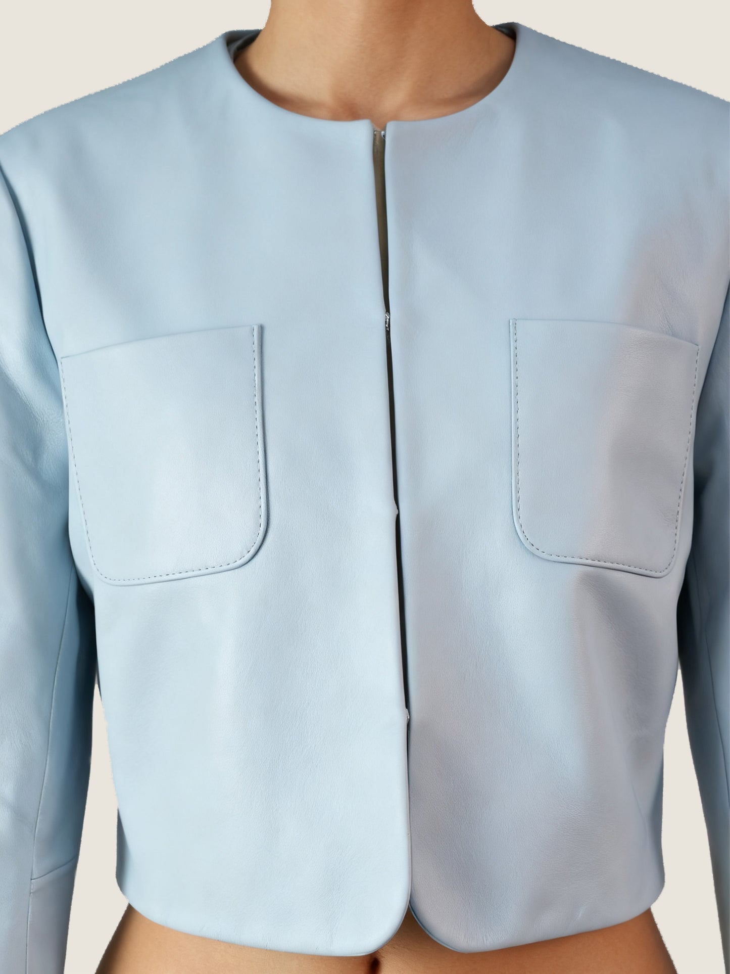 Celeste Lambskin Cropped Jacket M31N