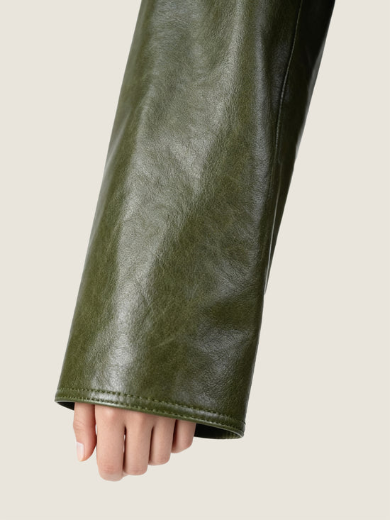 Olive Lambskin Button Jacket M31N