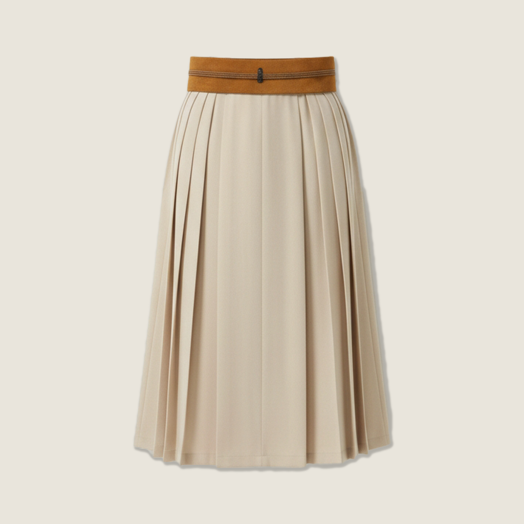 Textured Woven Two-Piece Shirt and Skirt Set