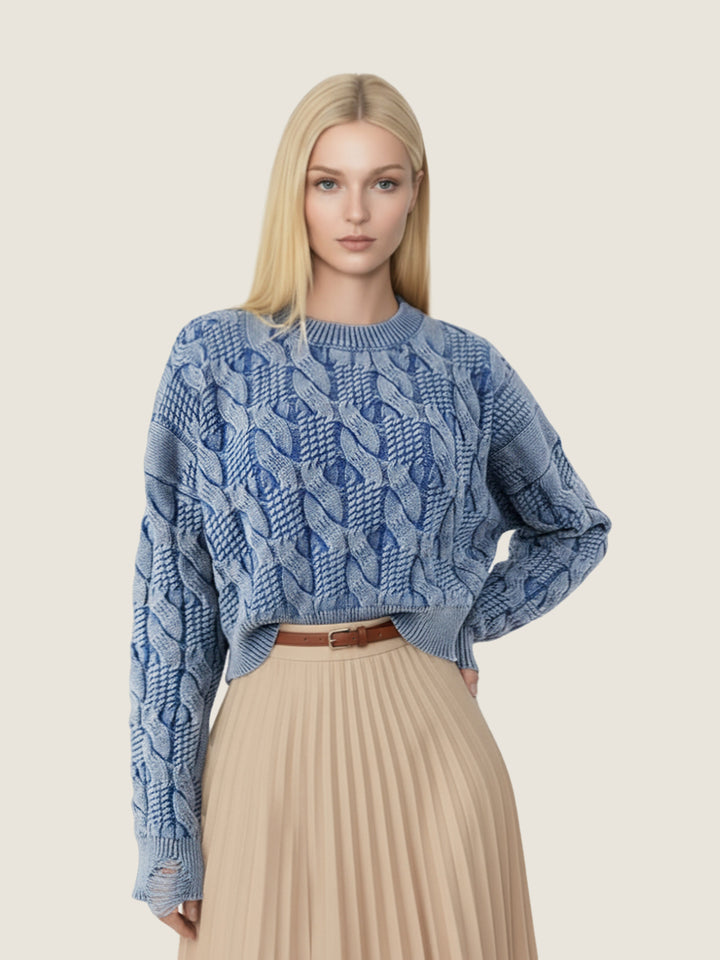 Cable Knit Cotton Sweater M31N