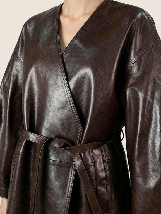 Lambskin Wrap Belt Jacket M31N