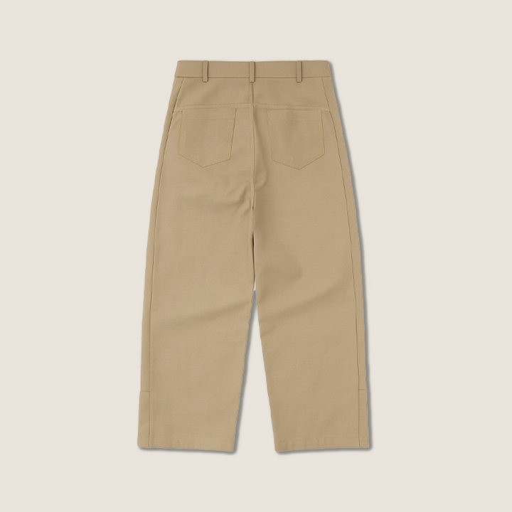 Women's Plain Casual High-Waisted Wide-Leg Pants A10289