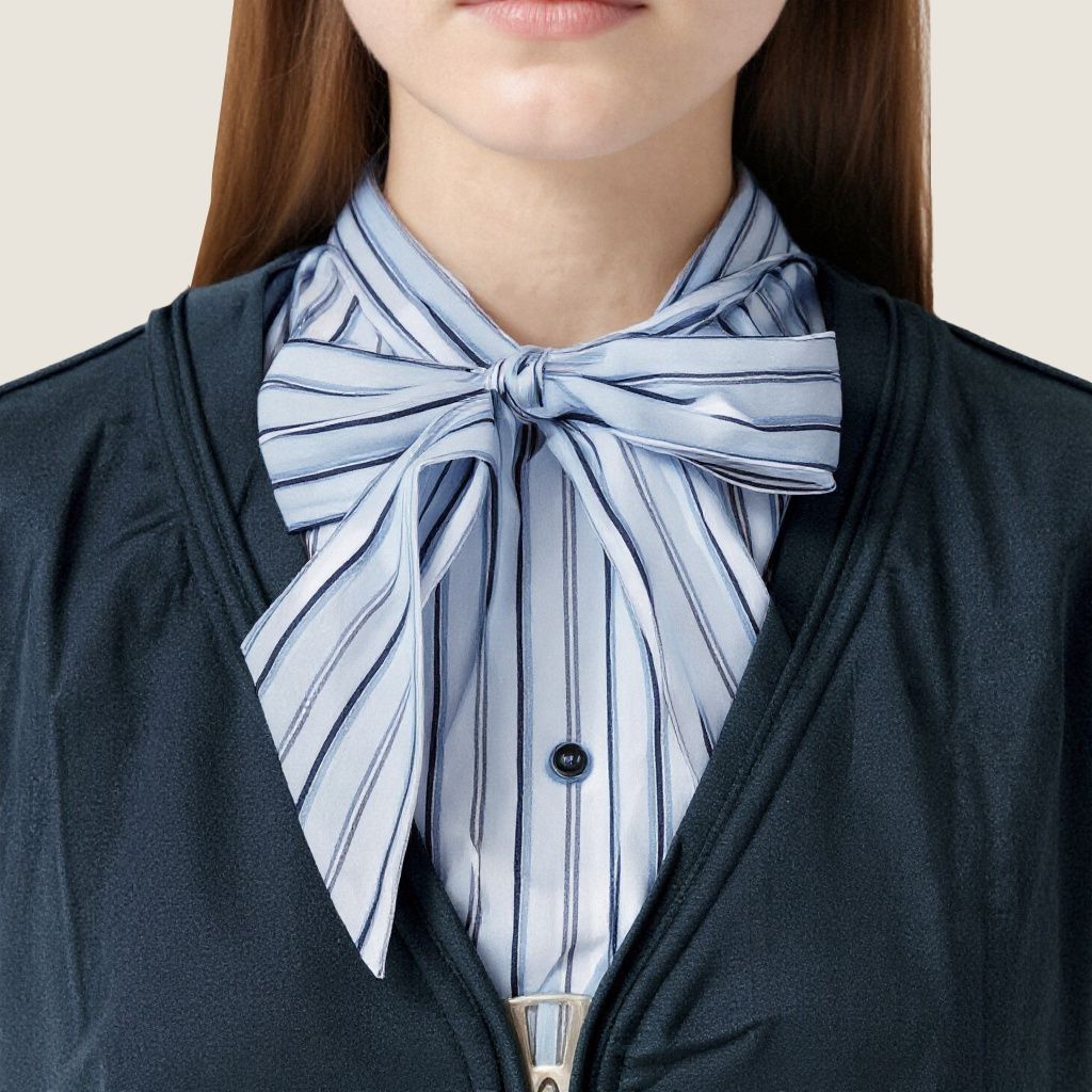 Women's Layered Look Jacket with Striped Tie Detail A10243