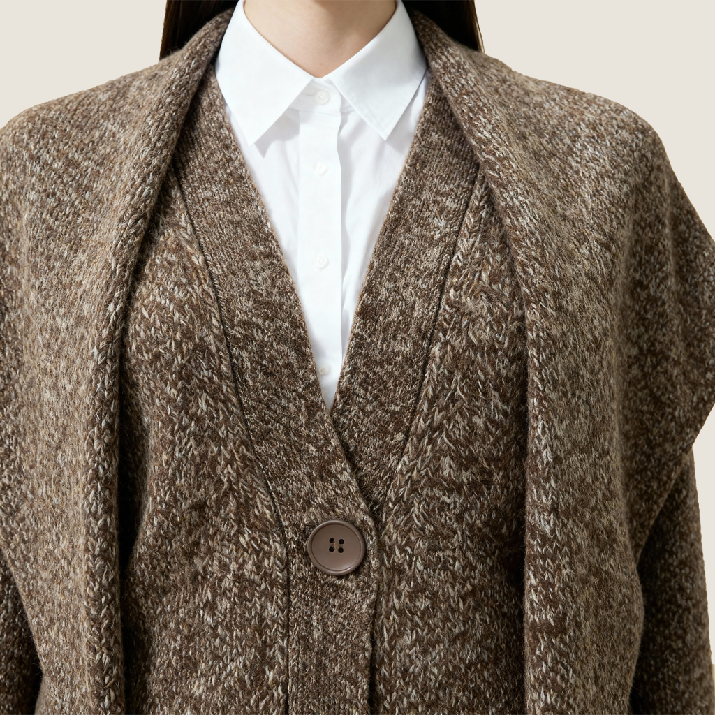 Heathered Knit Cardigan M31N