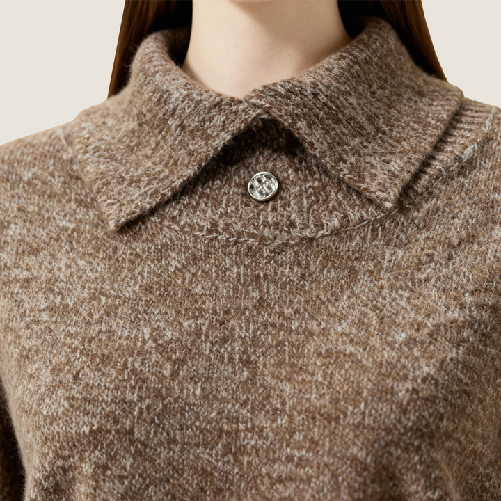 Collared Sleeveless Knit Vest M31N