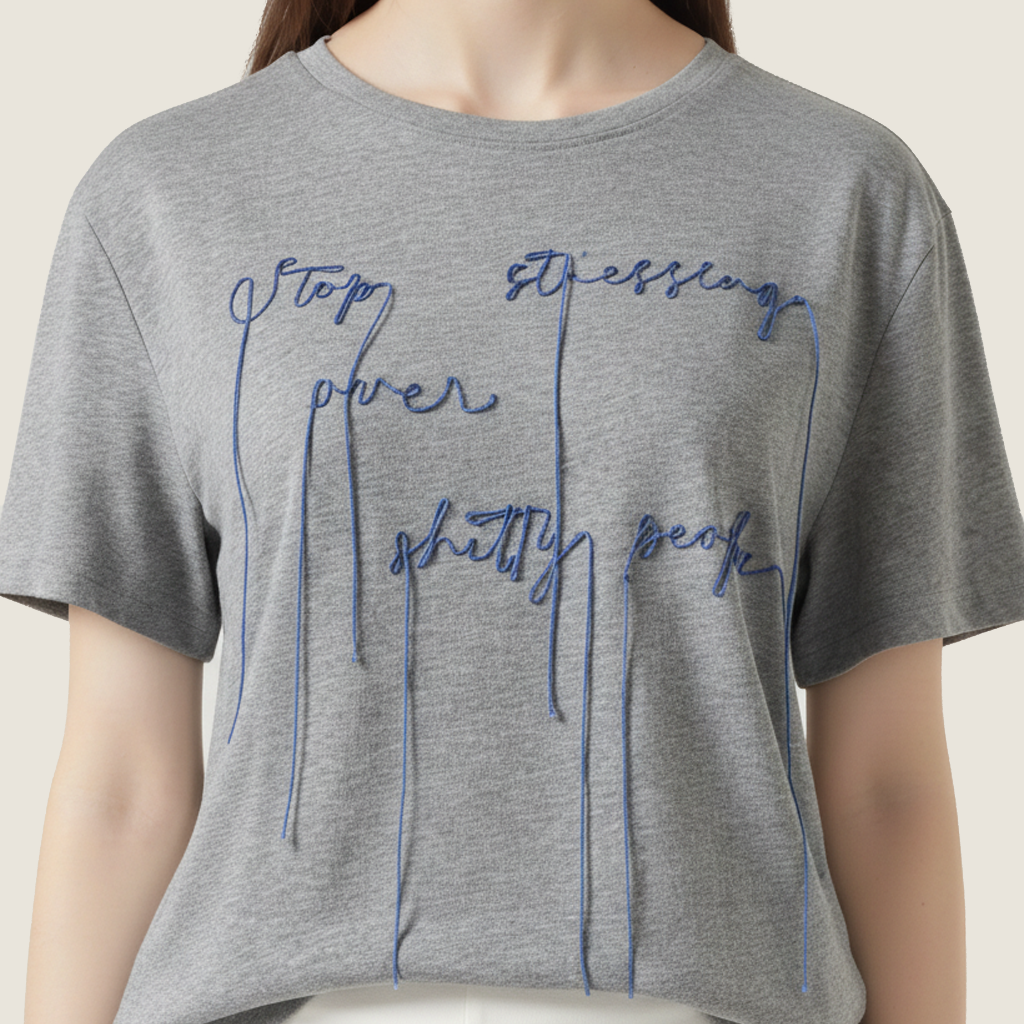 Embroidered Statement T-Shirt M31N