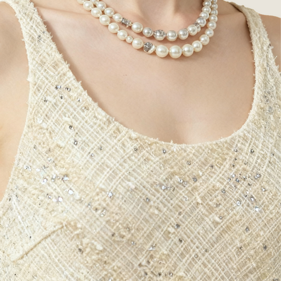 Tweed Suit Midi Dress - M31N