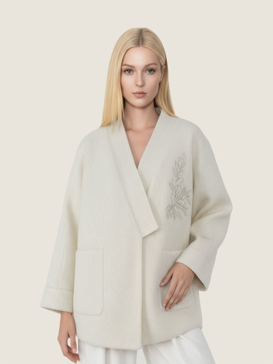 Wool Embroidered Coat M31N