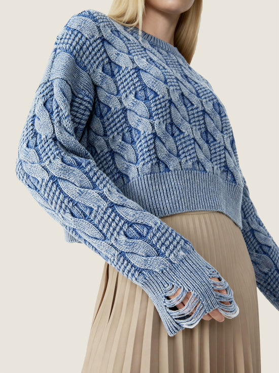 Cable Knit Cotton Sweater M31N