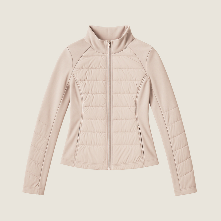 Women's Slim-Fit Quilted Zip-Up Outwear Sophisticated & Functional Design A10171