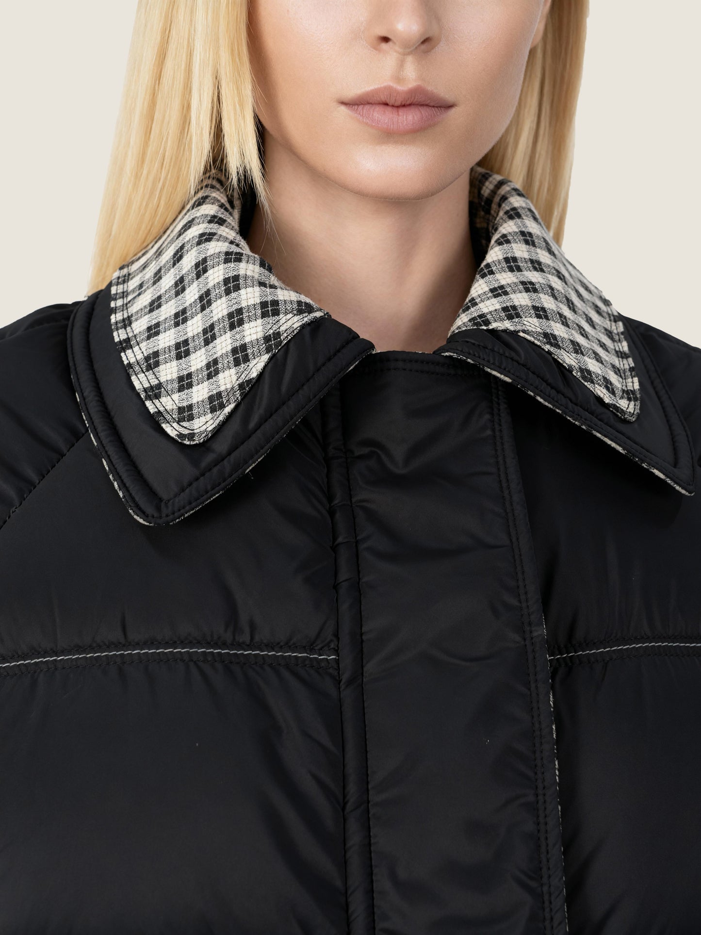 Reversible Checker Down Jacket M31N