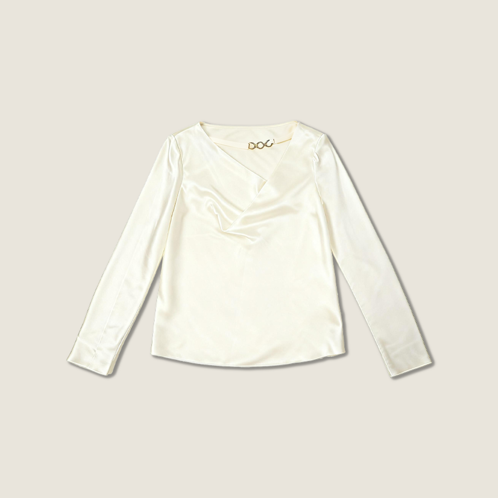 Satin Top with Gold Detail A10440