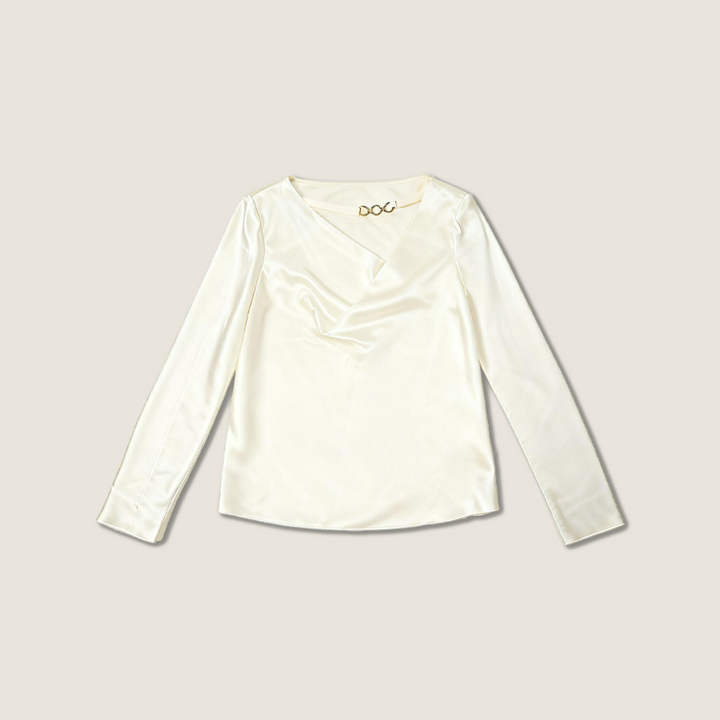 Satin Top with Gold Detail A10440