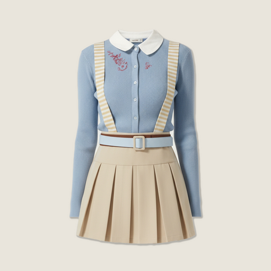 Knitted Top with Belted Skirt Twinset A93112