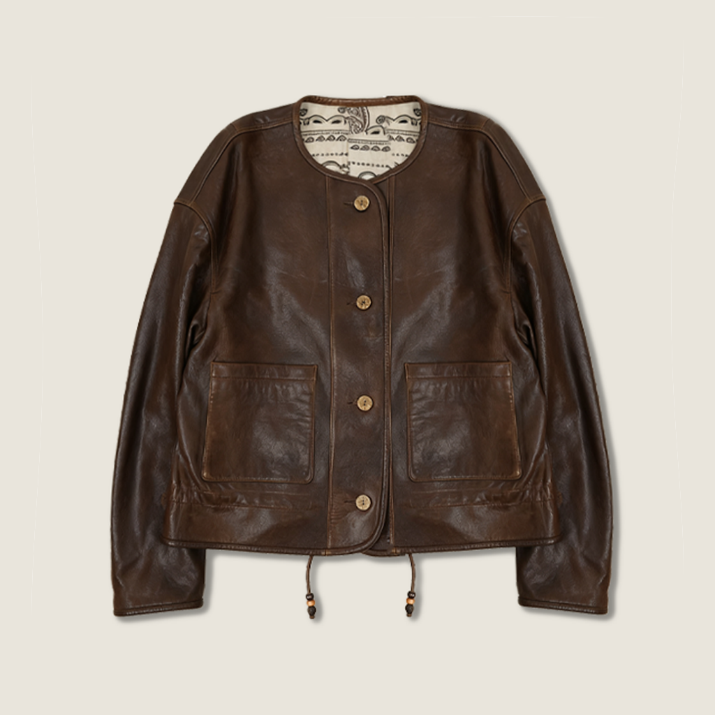 Lambskin Crew-Neck Jacket A10416