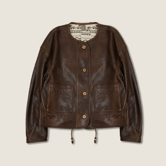 Lambskin Crew-Neck Jacket A10416