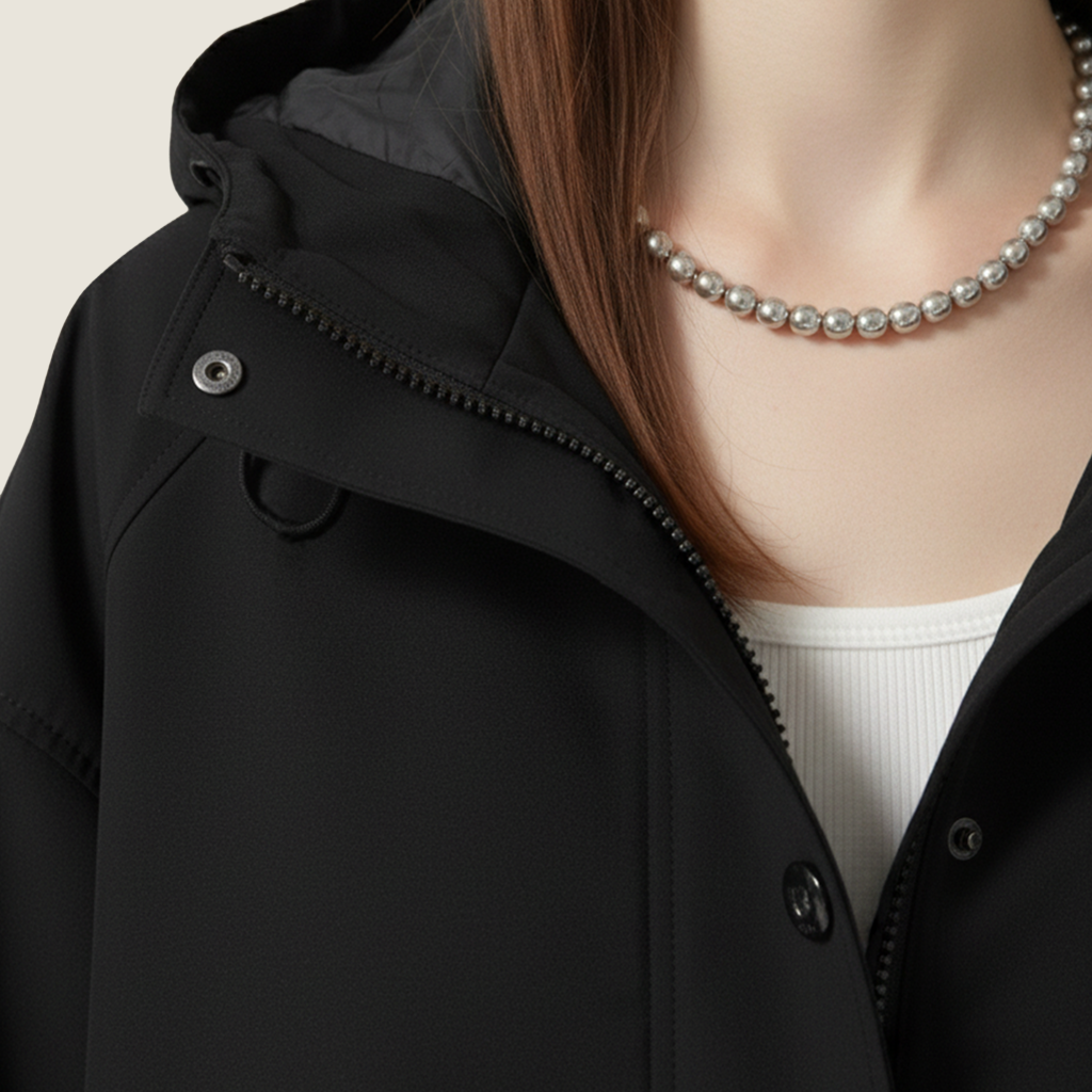 Two-Tone Hooded Jacket M31N