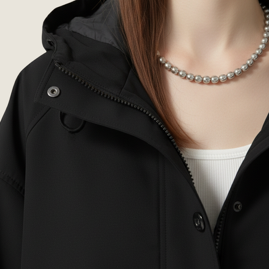 Two-Tone Hooded Jacket M31N