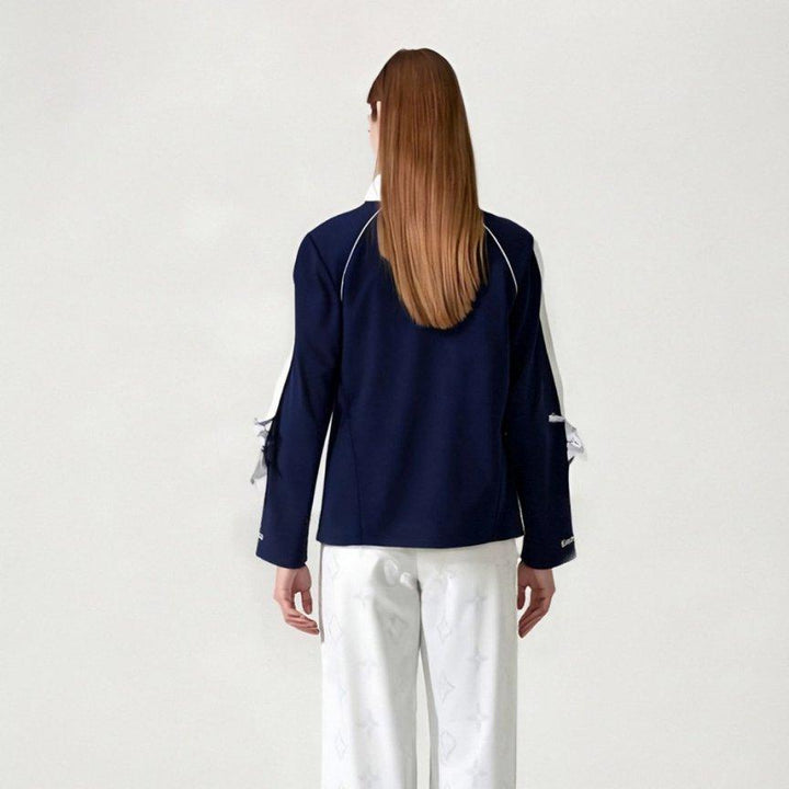 [M31N] Women's sports style long-sleeved shirt, collar 10035