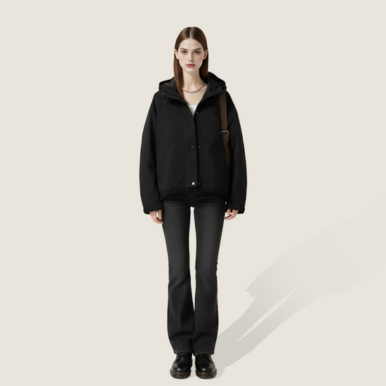 Two-Tone Hooded Jacket M31N