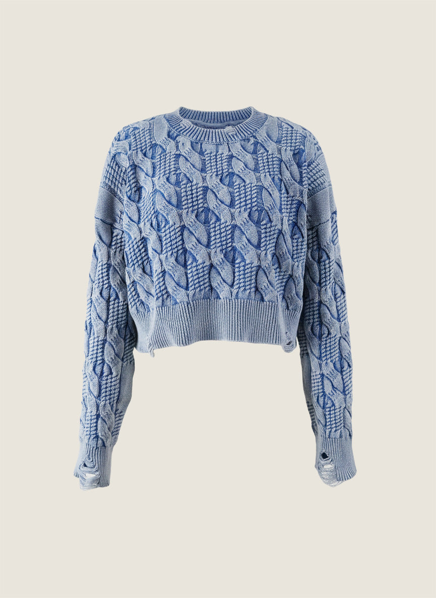 Cable Knit Cotton Sweater M31N