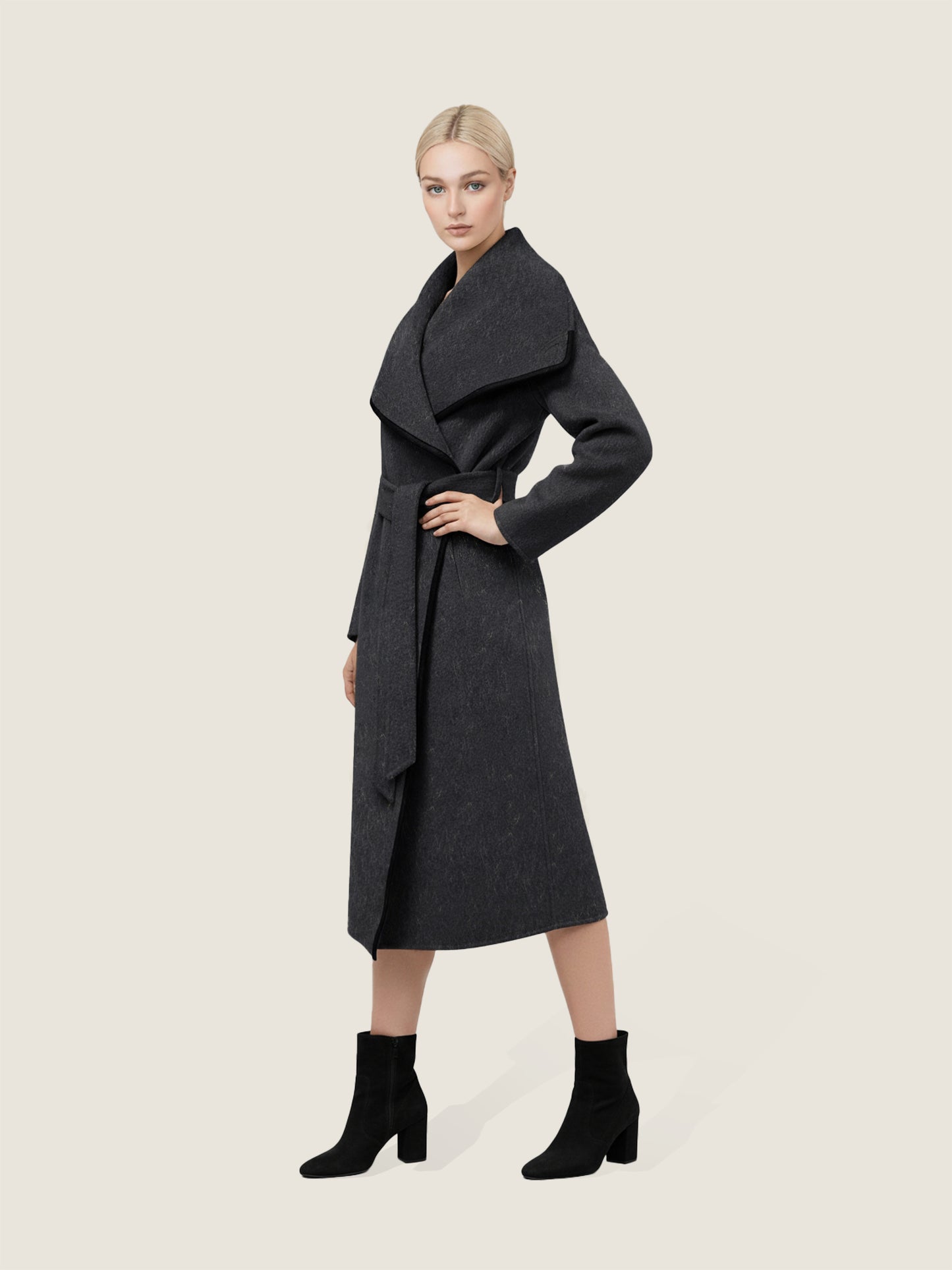 Contour Wool Wrap Coat M31N