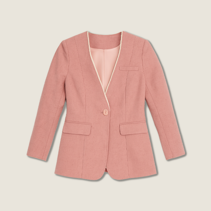 Tailored Single-Breasted Jacket with Flared Pants A10408