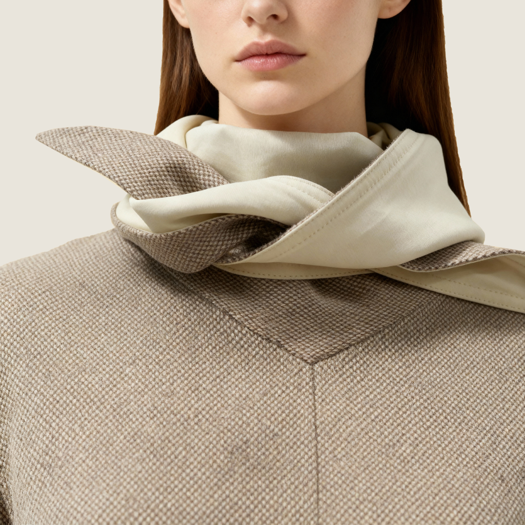 Structured Top With Scarf Detail M31N